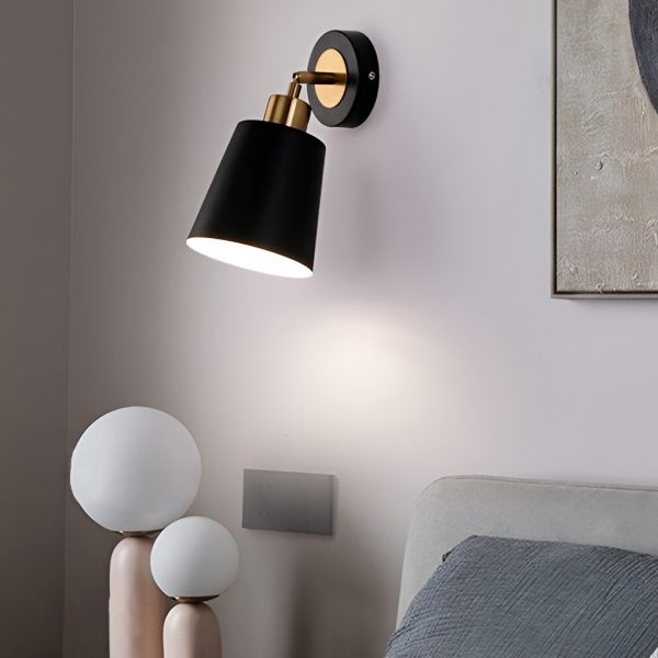 LED 3 Step Dimming Black Nordic Adjustable Wall Sconce Light Wall Lamp - Image 2