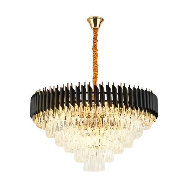 Round Oval Crystal Three Step Dimming Luxury Post-Modern Chandelier - Image 10