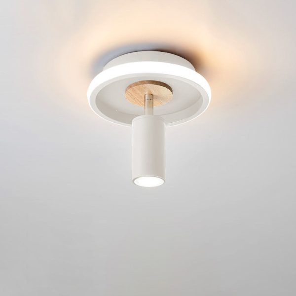 Contemporary Industrial Iron Barrel Spotlight 1-Light Flush Mount Light - Image 5
