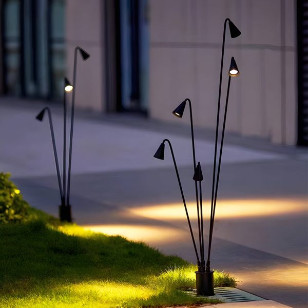 Classic Industrial Black Multi-Head LED Floor Lamp - Image 3