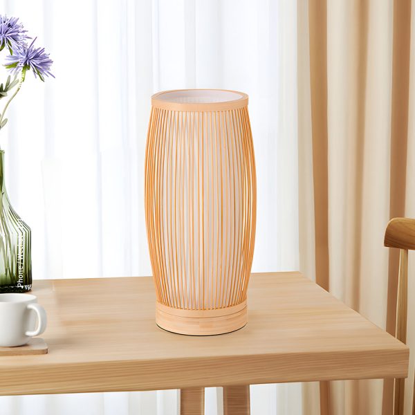 Japanese Lantern Bamboo LED Table Lamp - Image 3
