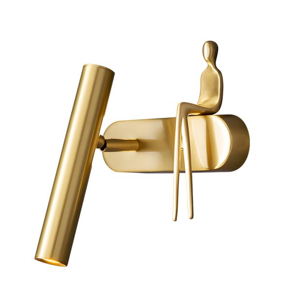 Brass Villain Wall Lamp - 1-Light Slender Adjustable LED Wall Spotlight - Image 10