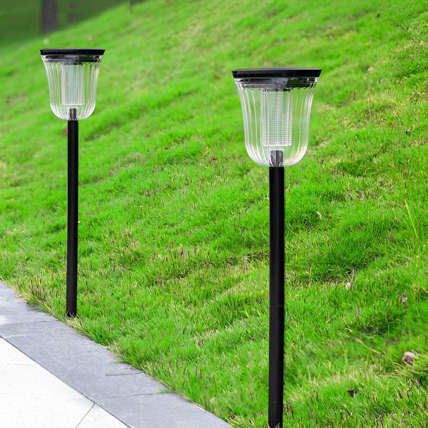 2Pcs Round Waterproof LED Intelligent Motion Sensor Solar Lawn Lights - Image 5