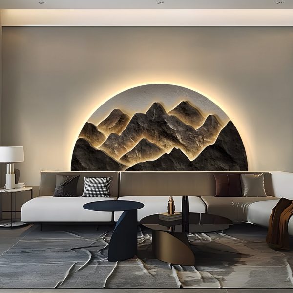 Semicircular LED Lighting Wall Decorative Painting - Image 2