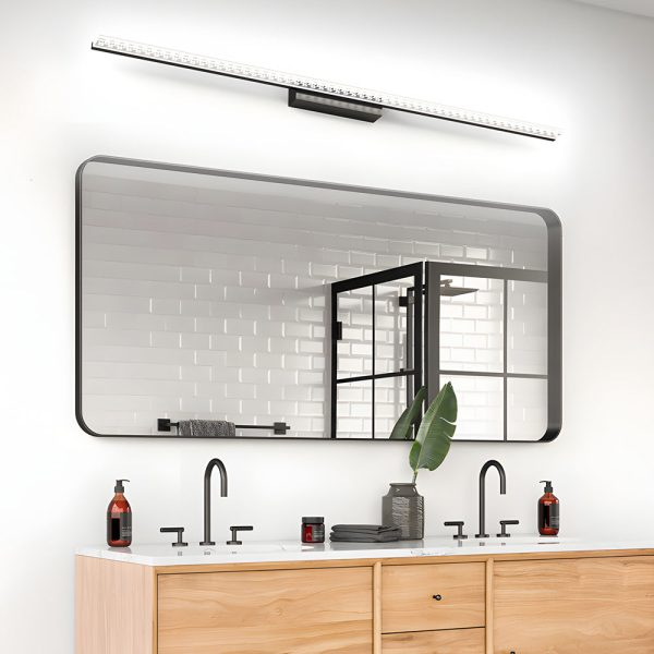 LED Bathroom Vanity Lights with Geometric Acrylic Shade and 3-Step Dimming - Image 3