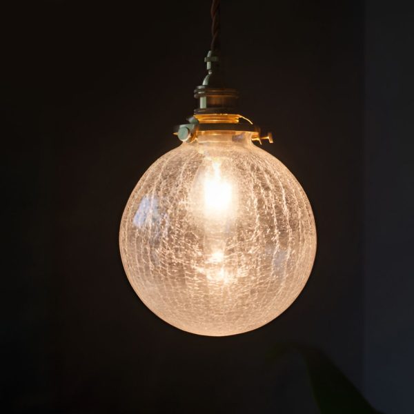 Spherical Glass Cracked Pattern LED Nordic Island Lights Hanging Ceiling Lamp - Image 5