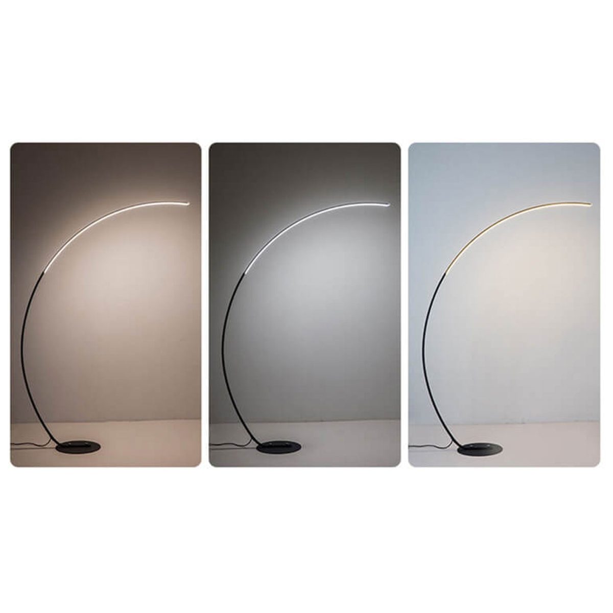Minimalist Curved Line LED Aluminum Standing Floor Lamp - Image 15