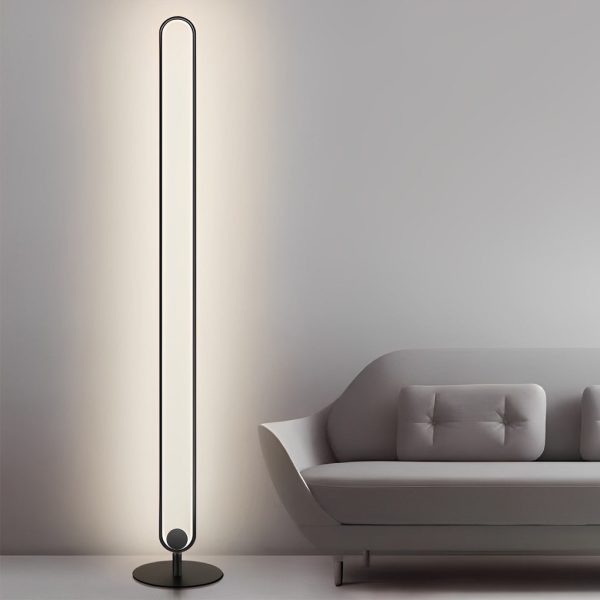 Modern Minimalist LED Standing Oval Floor Lamp - Image 4