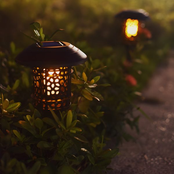 22.4-inch Solar Black Pathway Light with Stake - Image 2