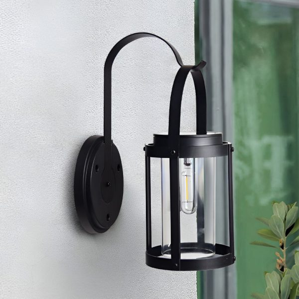 Portable Lantern Shaped LED Waterproof Modern Solar Plug in Wall Sconce Lighting - Image 4