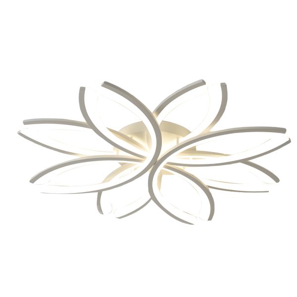 LED Flush Mount Flower-Shaped Acrylic Ceiling Light White/Gray Ceiling Lighting Fixture for Living Room - Image 13