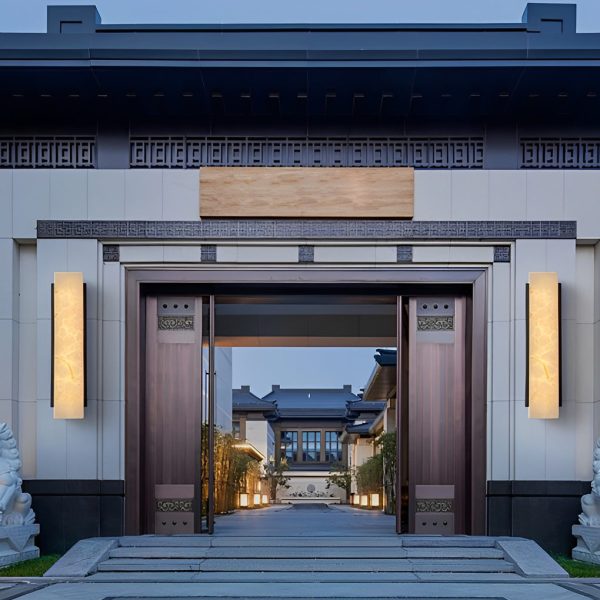 Rectangular Metal LED Waterproof Black Modern Outdoor Wall Lights - Image 3