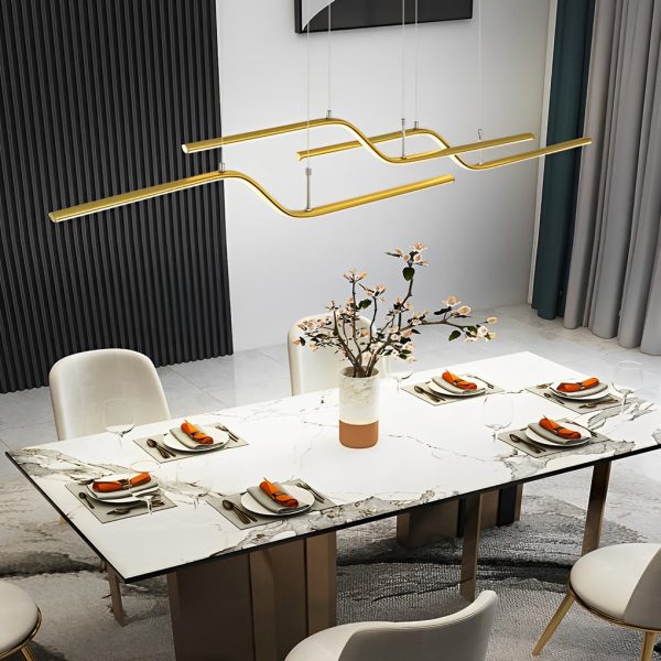 Z Shape Lines Smart Stepless Dimming with Remote Nordic Chandelier - Image 8