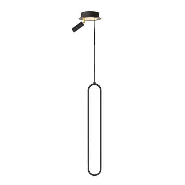 Oval Aluminum LED 3 Step Dimming Modern Pendant Lights with Spotlights - Image 11