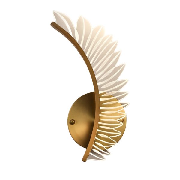 Acrylic Leaves Feathers LED Three Step Dimming Postmodern Wall Lamp - Image 9