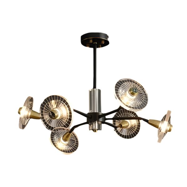 6/8 Lights Flowers Crystal 3 Step Dimming Copper Post-Modern Chandelier - Image 10