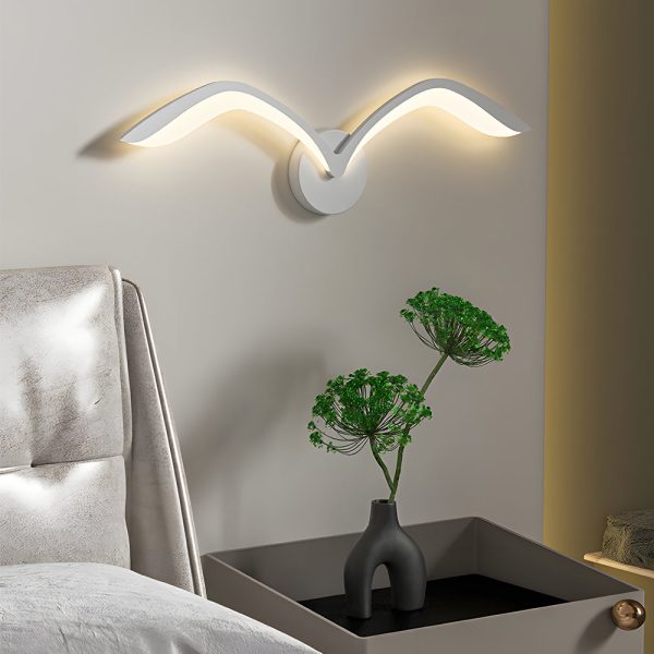Modern Seagull LED Wall Sconce - Nordic Acrylic Wing Design - Image 3