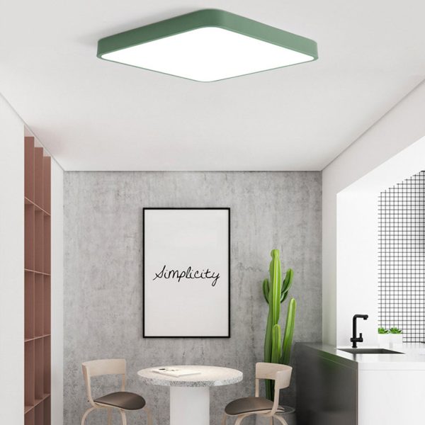 Square Modern Style Design Flush Mount Lighting Metal PVC Acrylic LED Bedroom Ceiling Lights - Image 4
