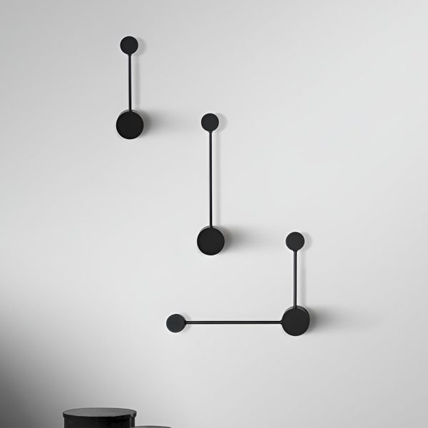 Creative Round Line LED Black Nordic Wall Art Light Wall Sconce Lighting - Image 3
