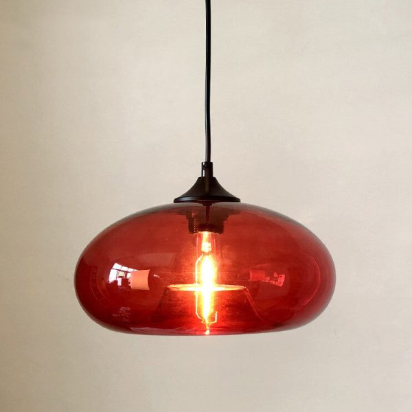 Creative Colored Glass Oval 1-Light Pendant Light - Image 21