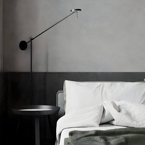 Black Adjustable Arm Invisible LED Floor Lamp - Image 3