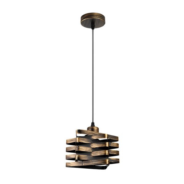 Antique Iron Interwoven Design Retro Industrial Style Pendant Lights - Image 7