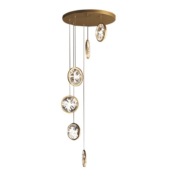 Gold Crystal Staircase Chandelier - Image 10