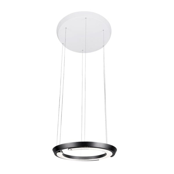 Modern LED Ring-Shaped Pendant Light with Acrylic Shades for Living Room - Image 10