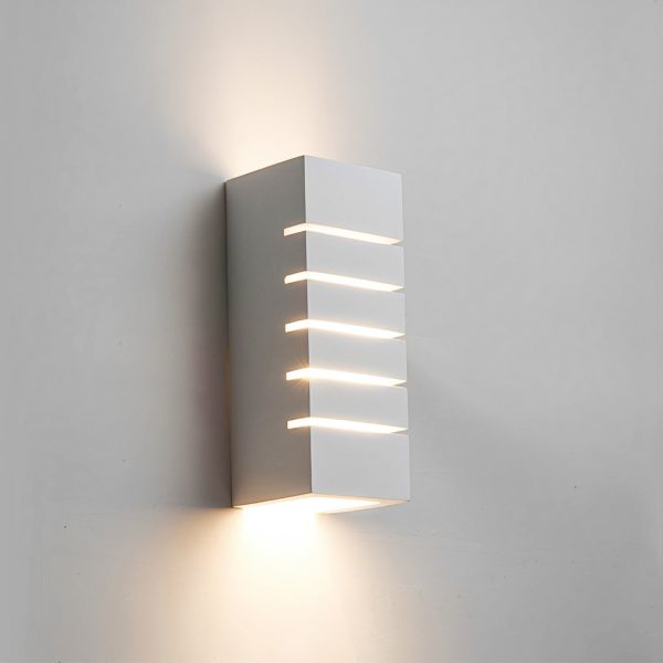 Rectangular Gypsum Glass Up And Down Lighting Nordic Wall Light Fixture - Image 4
