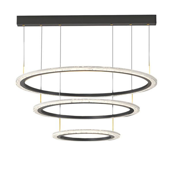 Simple Ring Three Step Dimming Circles Modern Chandelier Hanging Lights - Image 8