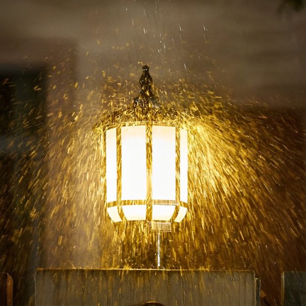 Waterproof IP55 LED 12W 3 Step Dimming Retro Outdoor Fence Post Lights - Image 2