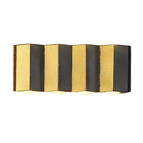 Black & Gold Aluminum LED Outdoor Up Down Wall Light - Image 9