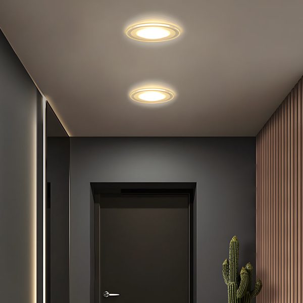 3.9-inch White Canless 5W Integrated LED Recessed Light Trim Clear Acrylic 360?? Lighting
