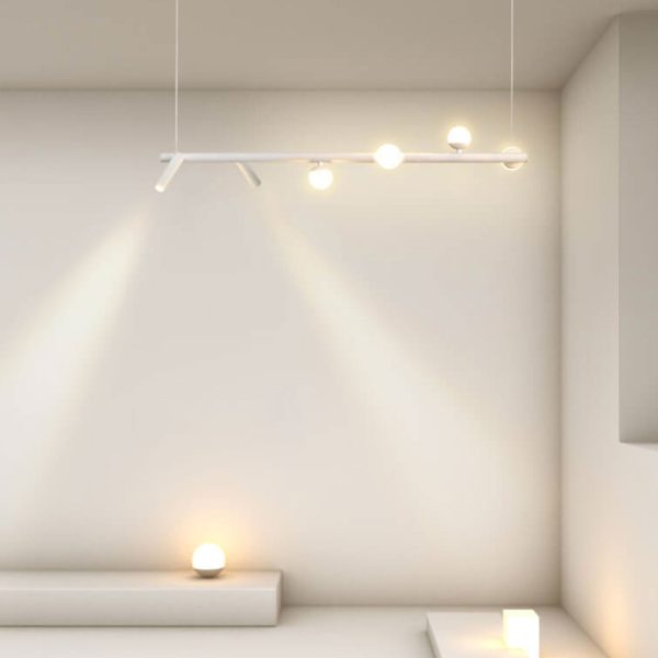 Minimalist  Island Light Linear 6/7 Light Acrylic Iron LED Chandelier - Image 21