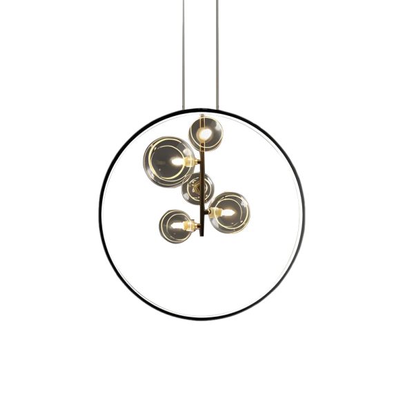 Bubi Black Pendant Light Glass Bubbles LED for Dining Room - Image 8