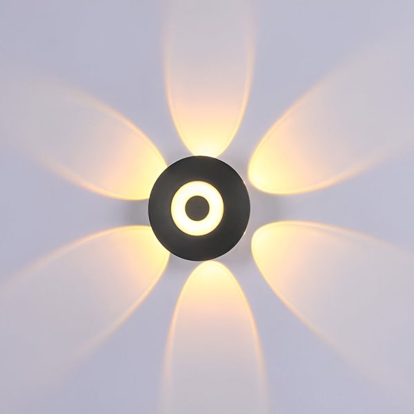 Round Waterproof LED Black Modern Wall Washer Light Wall Sconce Lighting - Image 10