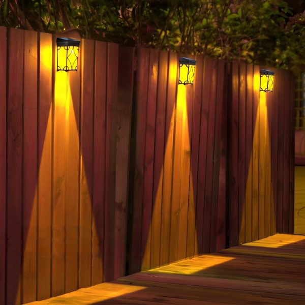 2Pcs Waterproof LED RGB Intelligent Motion Sensor Solar Wall Lights - Image 3