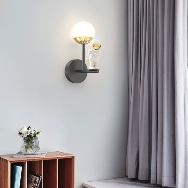 Moon Astronaut Decor Three Step Dimming Modern LED Wall Lights Fixture - Image 4
