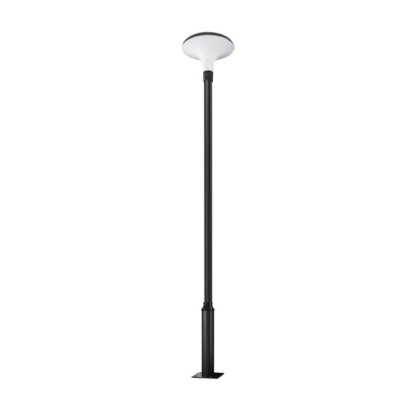 Round Mushroom Waterproof Intelligent Black Modern Solar Lamp Post Light - Image 11