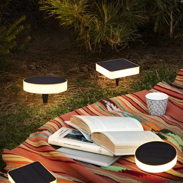 Seamless Solar Disk Lights Elegant LED Ground Lighting for Outdoor Landscapes - Image 3
