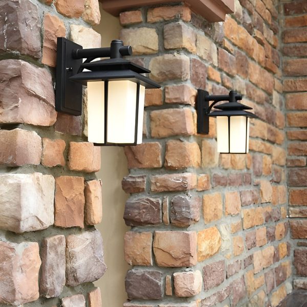 Vintage Glass Aluminum Waterproof European Style Outdoor Wall Sconces Lighting - Image 3