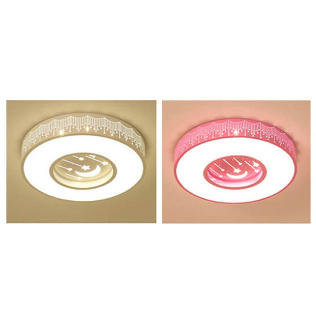 Modern Minimalist Starry Sky Round Children's LED Flush Mount Ceiling Light - Image 11