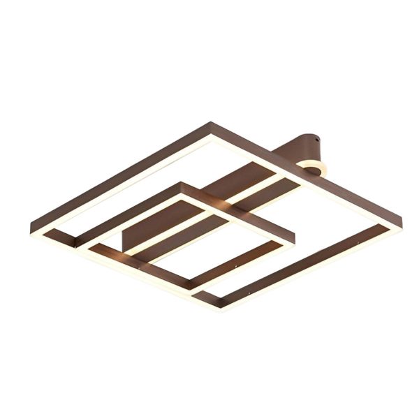 Square Double Frame Metal Aluminum Creative LED Nordic Ceiling Light Fixture - Image 12