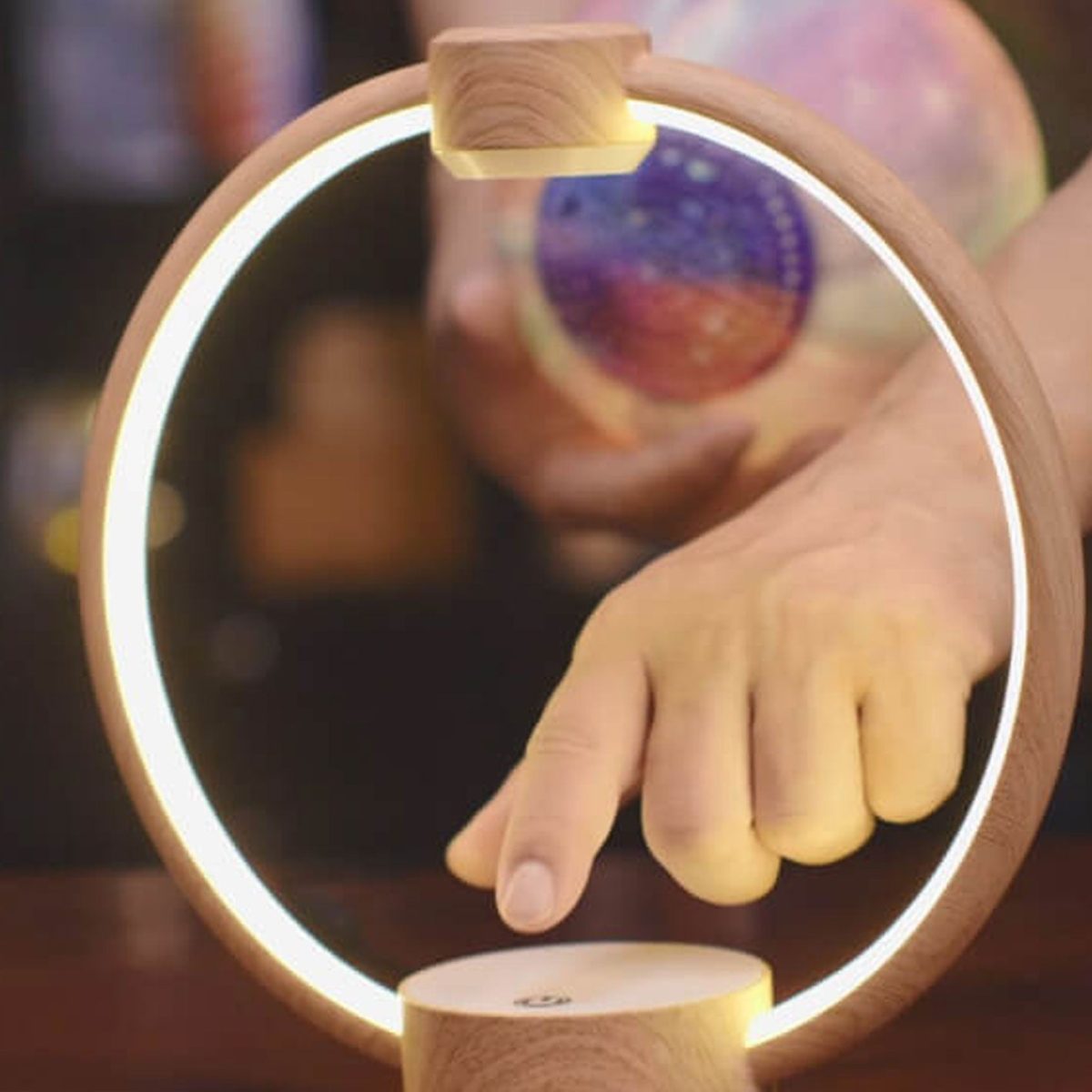 Creative Maglev Moon Design LED Colorful Light Night Light Table Lamp - Image 6