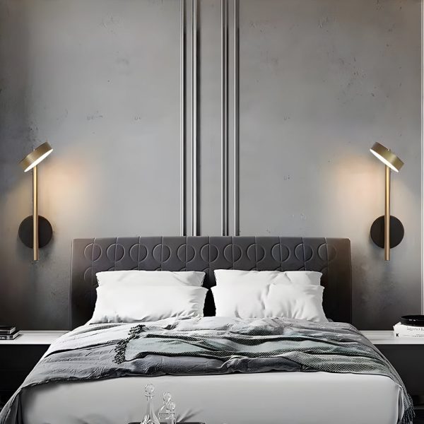 Simple Adjustable Round LED Luxury Aluminum Nordic Wall Light Fixture - Image 2