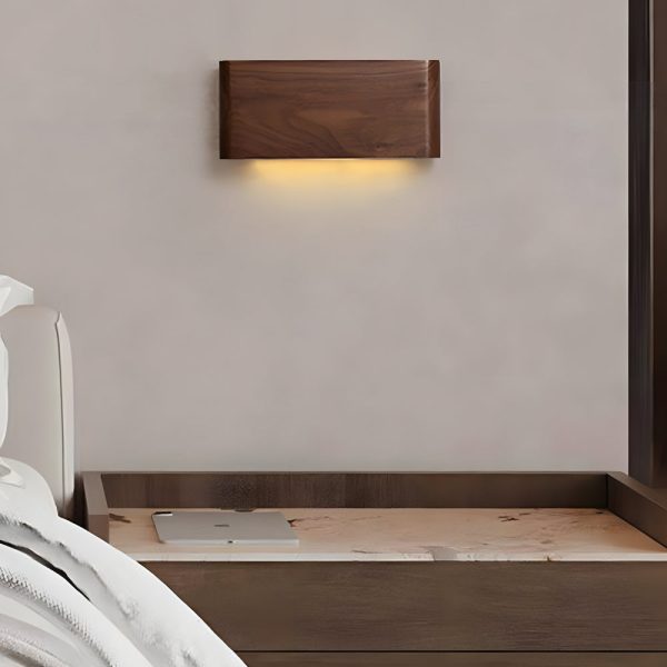 Linear Walnut Wood LED Wall Sconce - Image 3