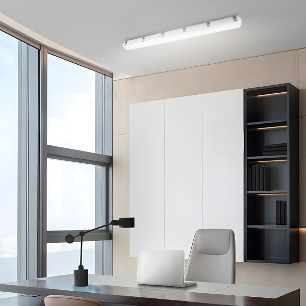 23-inch White Linear Vapor Tight LED Flush Mount Ceiling Light - Image 4