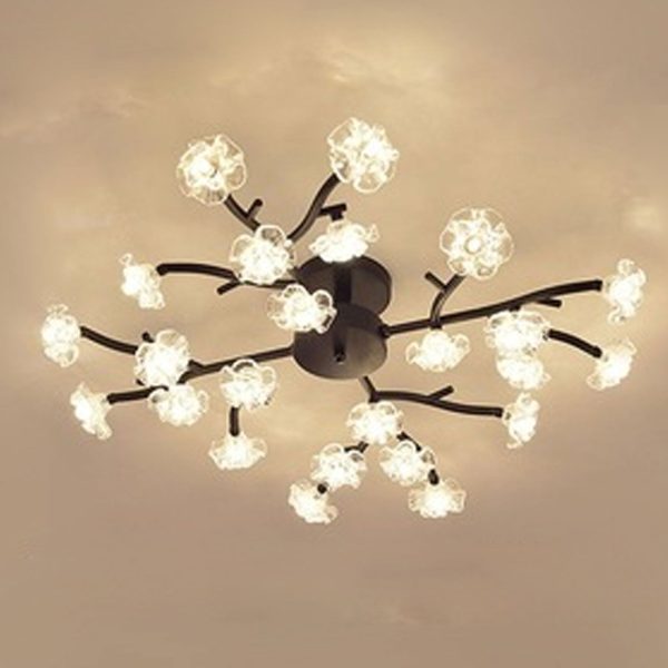 Nordic Creative Plum Blossom Tree Branch LED Semi-Flush Mount Ceiling Light - Image 16