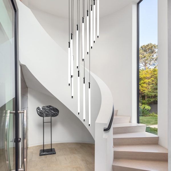 Spiral Creative Long Strip LED Modern Duplex Staircase Chandelier Light - Image 12