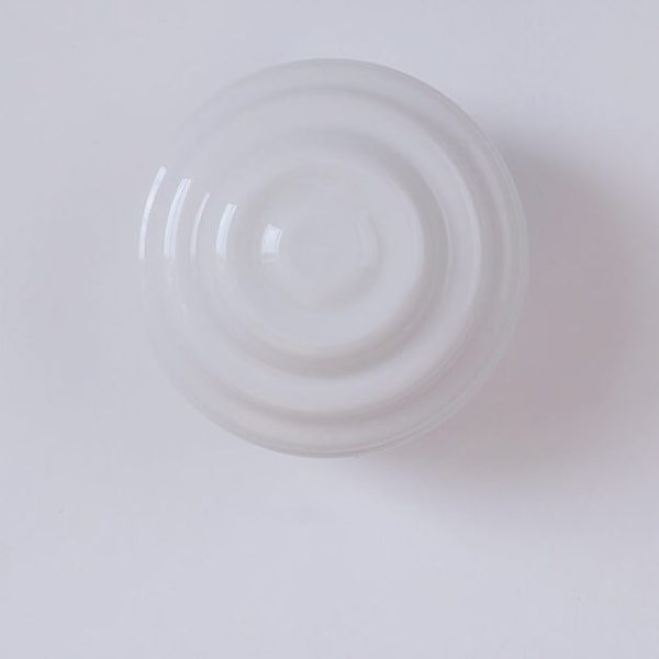 Nordic Cream Wave Round Glass Lampshade 1-Light Wall Sconce Lamp - Image 18
